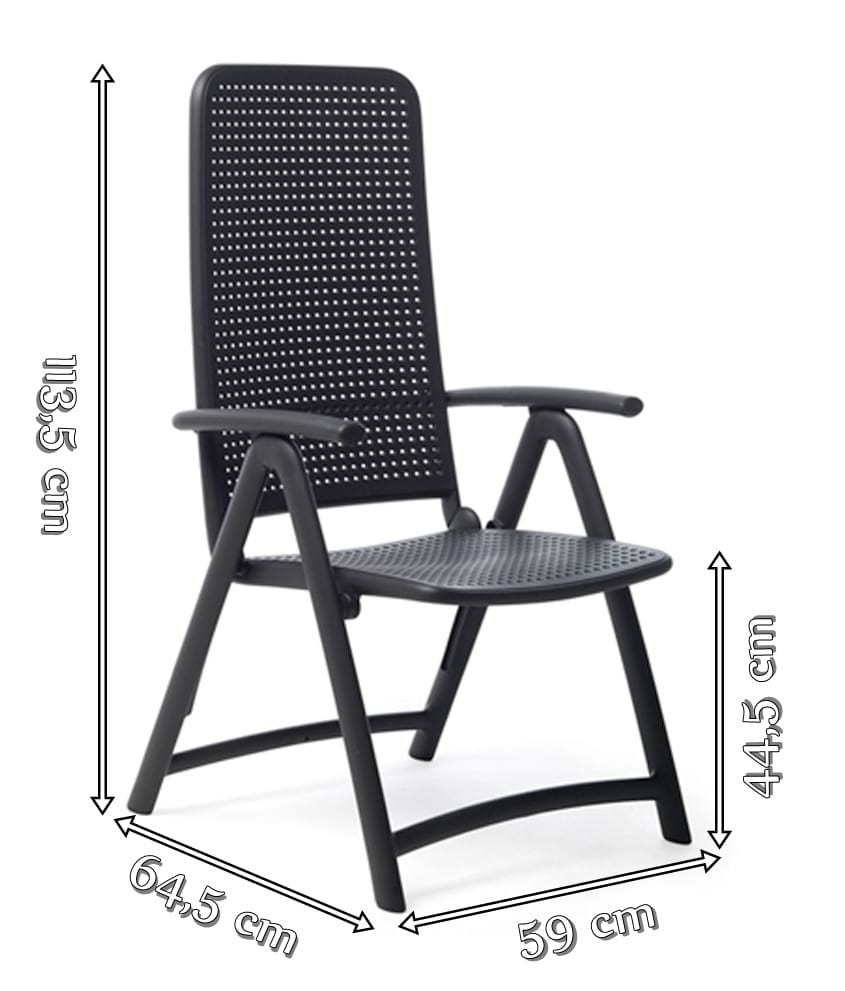 Nardi fotel do ogrodu Darsena Antracite