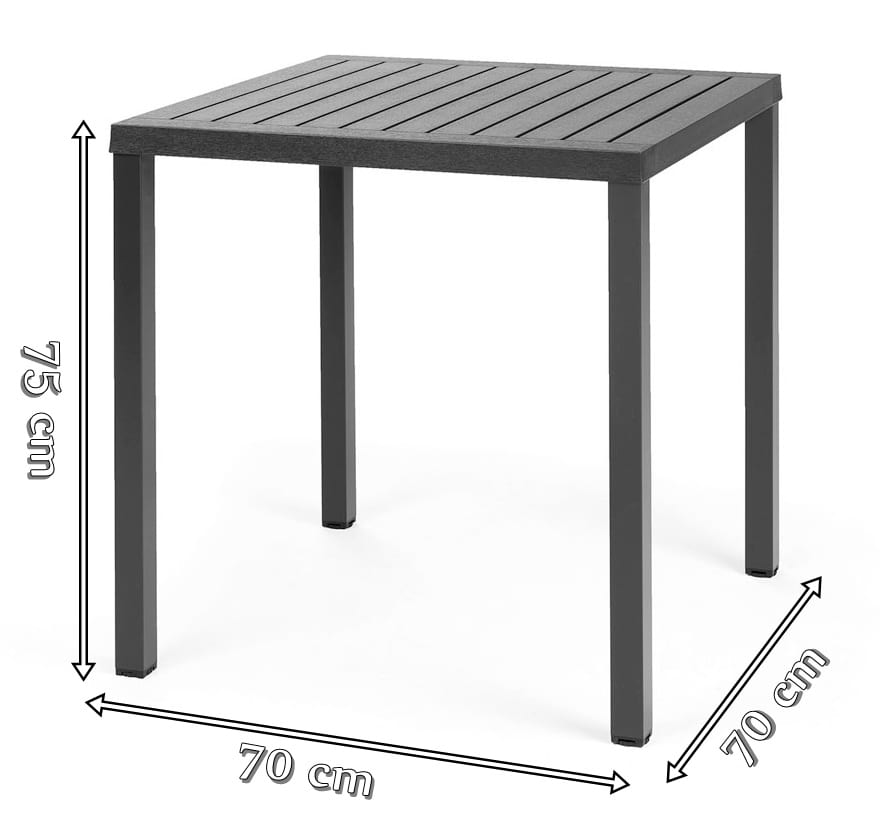 Nardi stolik do ogrodu Cube 70	Antracite/Antracite