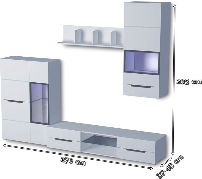 Meblościanka Pedro wymiary