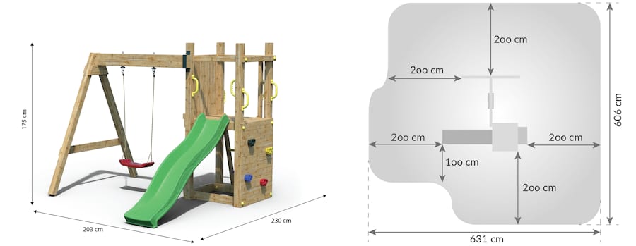 Huśtawka i zjeżdżalnia dla dzieci Fungoo Suzzy