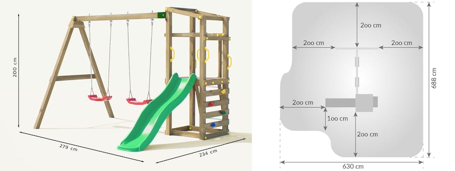 Plac zabaw drewniany Fungoo Hally