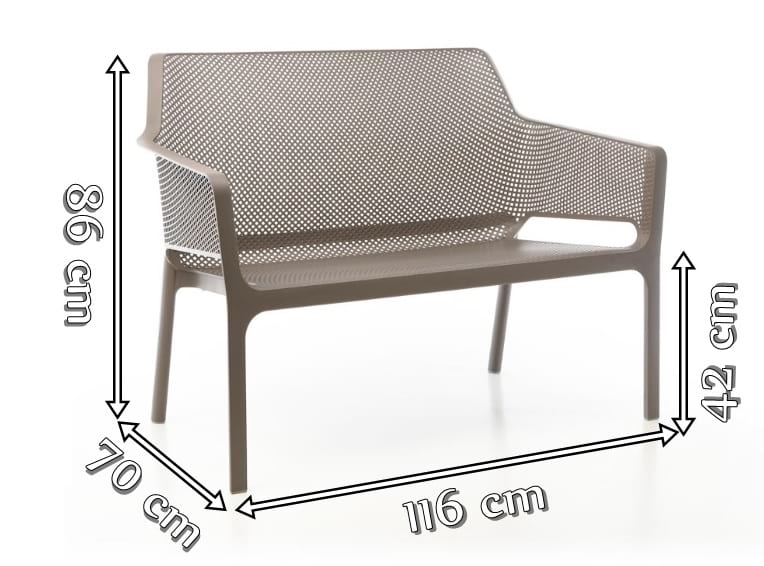 Nardi ławka do ogrodu Net bench Antracite