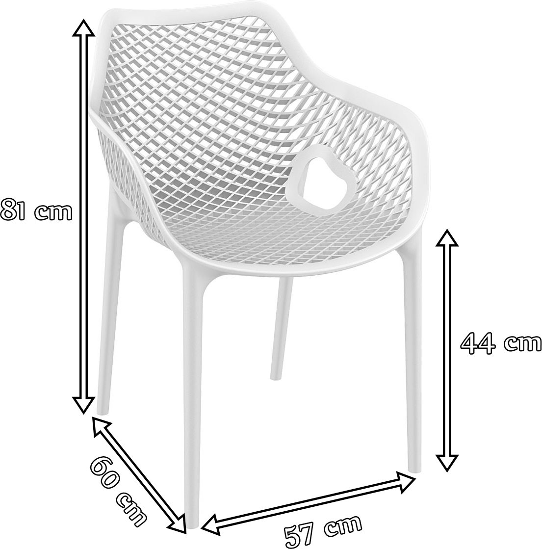 Krzesło Air Siesta - wymiary