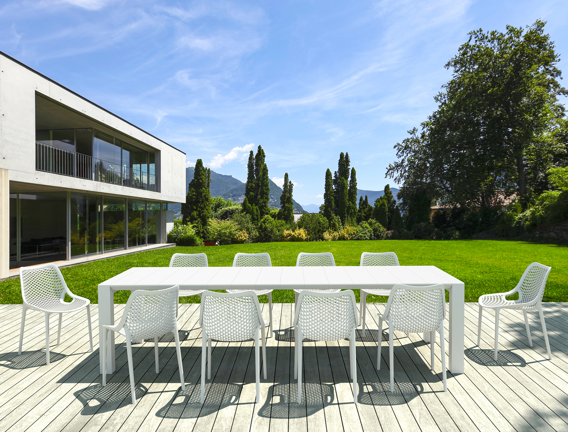 Air White - krzesło ogrodowe białe