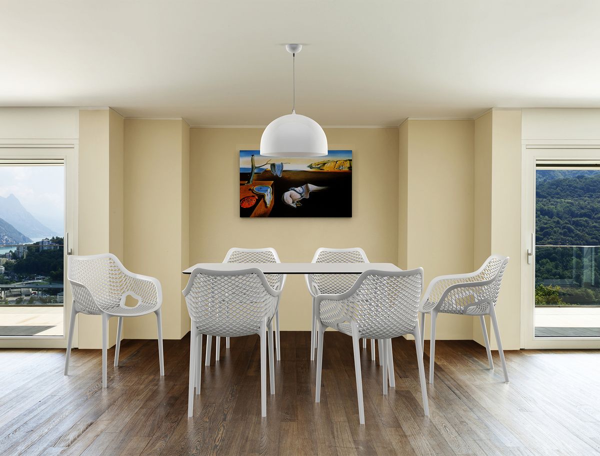 Air XL White - ażurowe krzesło z polipropylenu - aranżacja