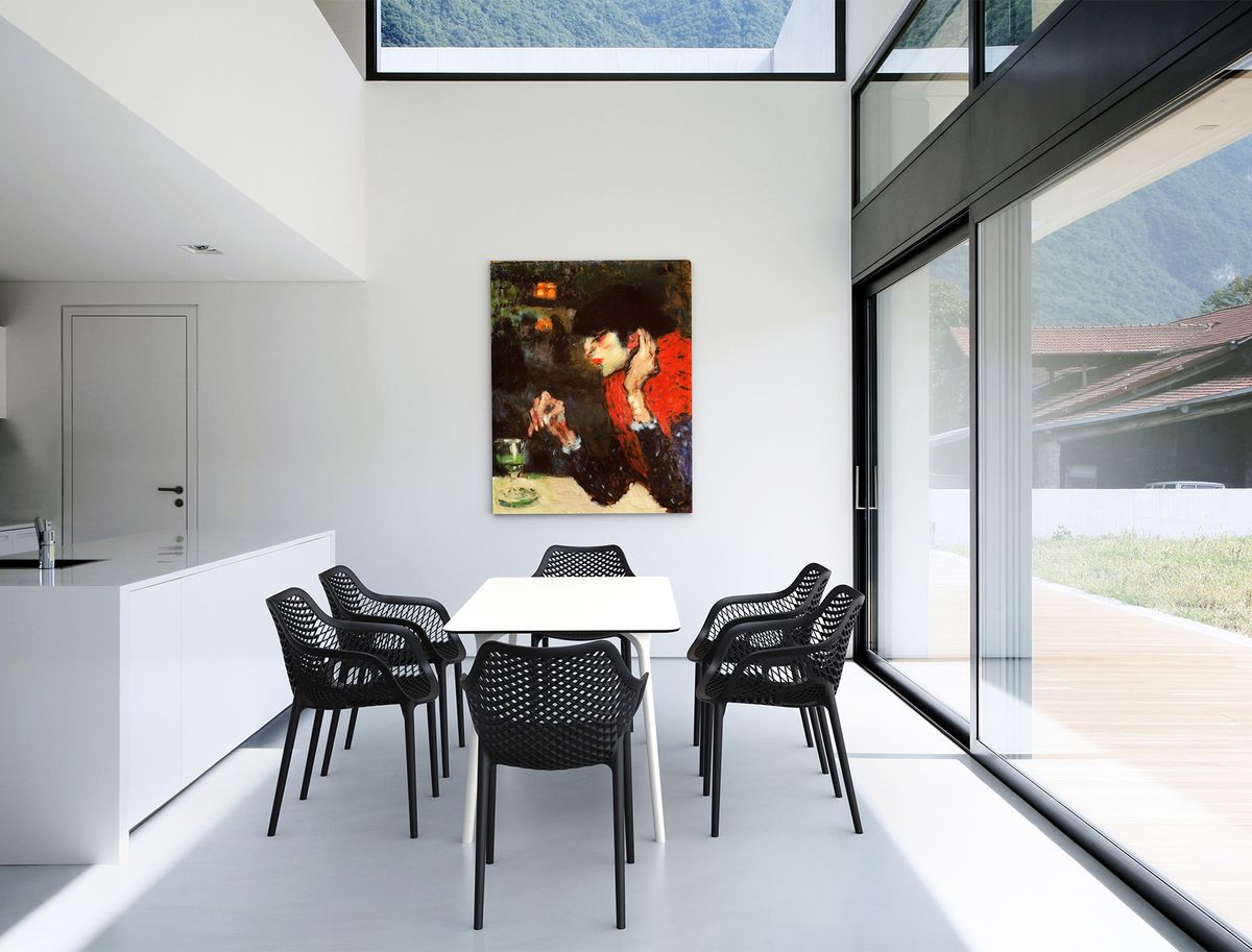 Air XL Black - krzesło ażurowe z tworzywa - aranżacja