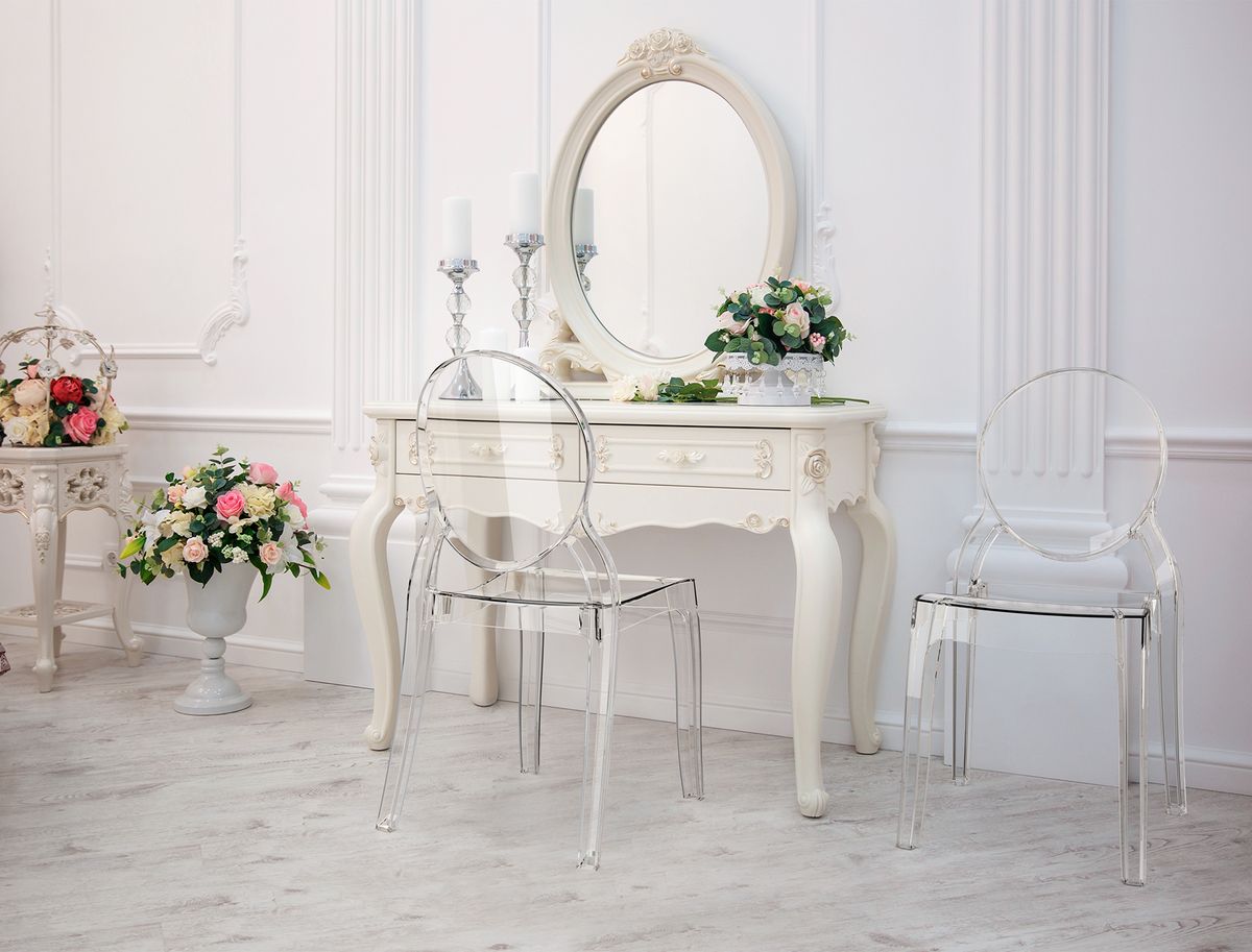 Aranżacja - Elizabeth Clear Transparent nowoczesne krzesło przezroczyste