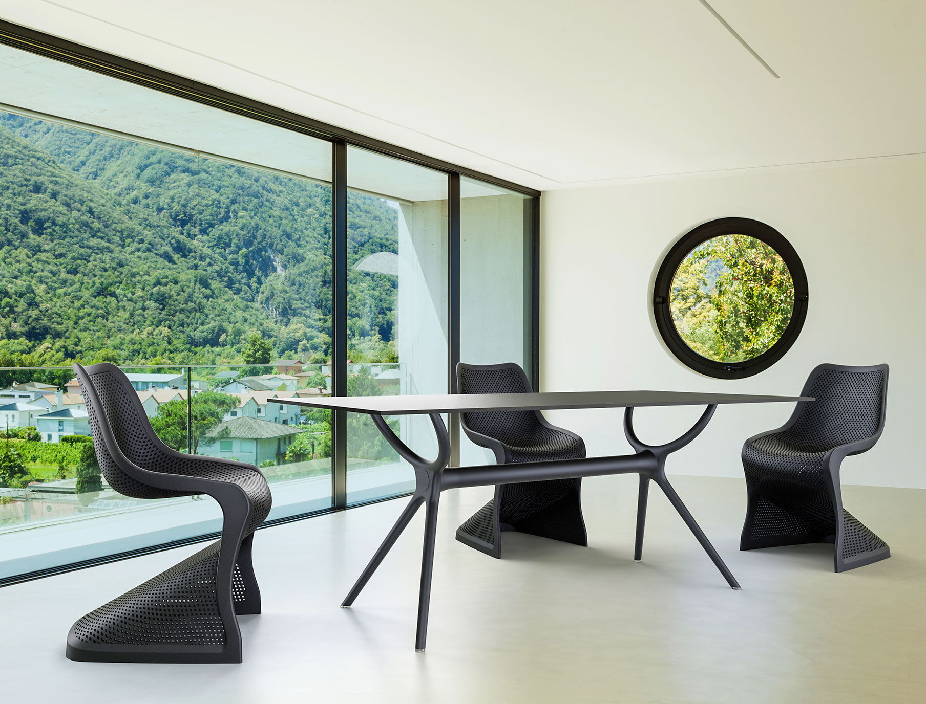 Aranżacja - Nowoczesny stół z tworzywa Air Table 180 Black