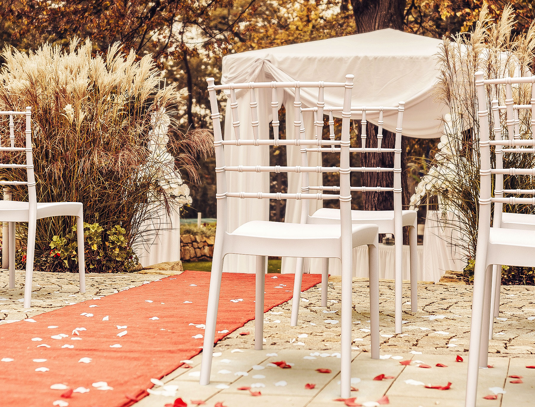 Wytrzymałe krzesło proste Josephine White - aranżacja