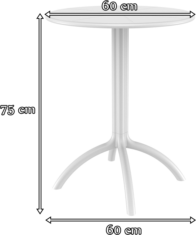 Stolik Octopus Siesta - wymiary