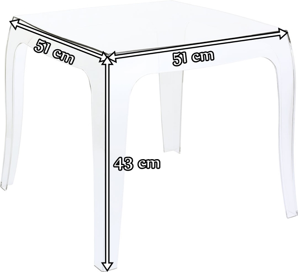 Stolik Queen - wymiary