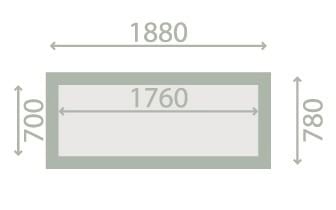 Skrzynia ogrodowa z drewna KDI 190x80