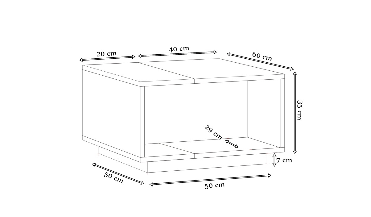 Stolik kawowy Lyon Craft złoty
