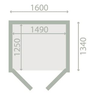 Drewniany schowek ogrodowy Szczawik 160x135