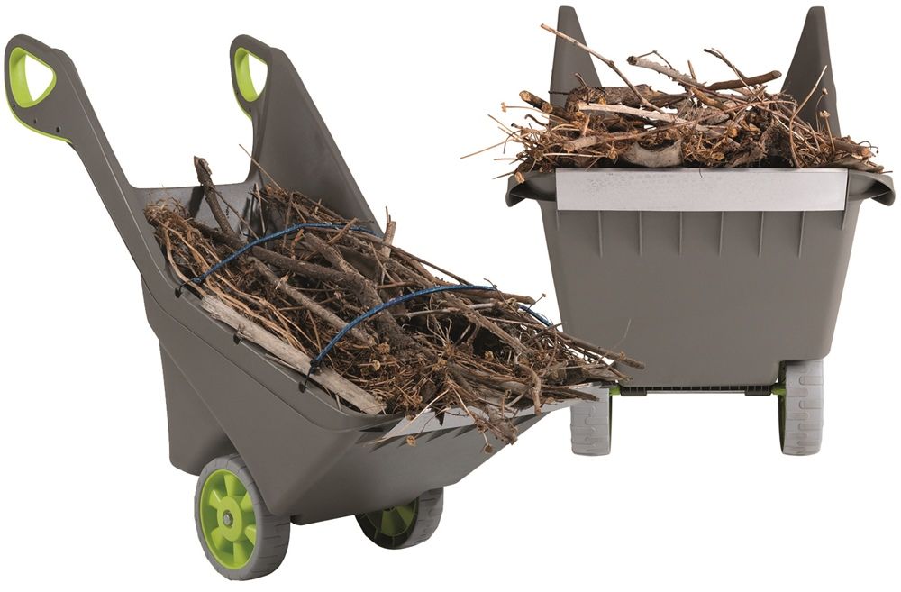 Taczka umożliwia przewożenie np. drewna