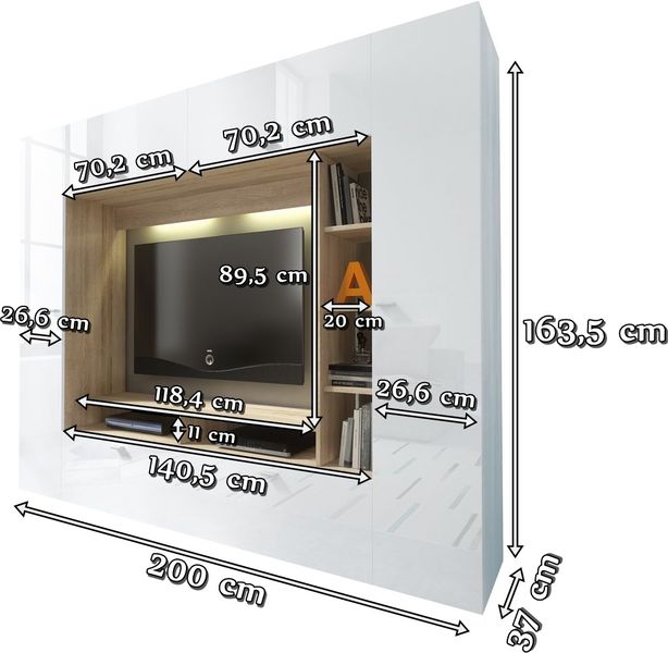 Meblościanka Vigo wymiary