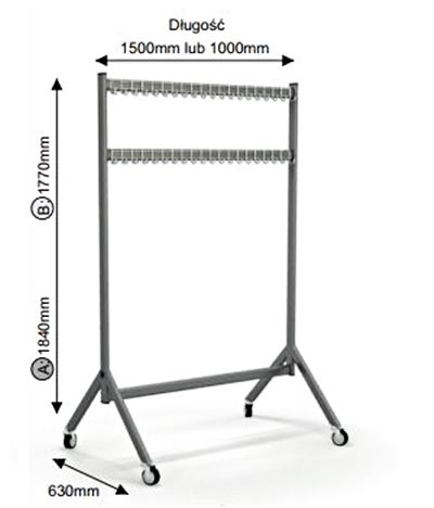 Wymiary wieszaka 80 haczyków