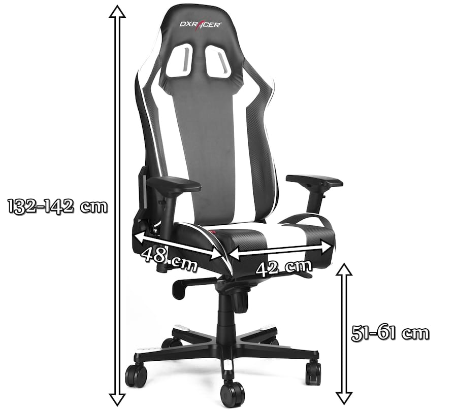 Fotel kubełkowy komputerowy DXRacer KS06/NW biały