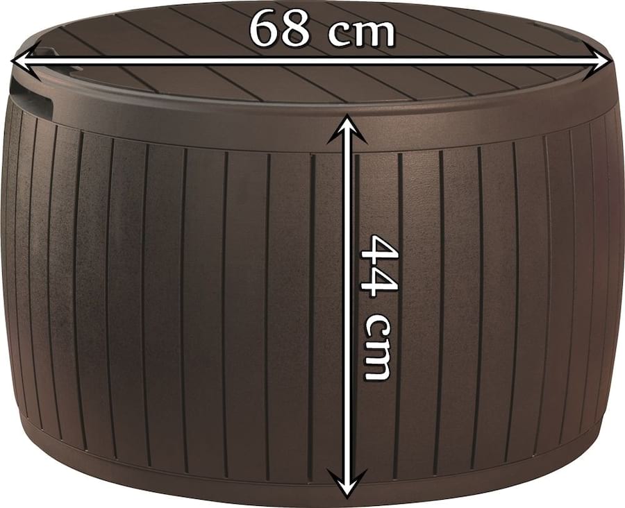 Stolik Circa Wood Style brązowy Curver - wymiary