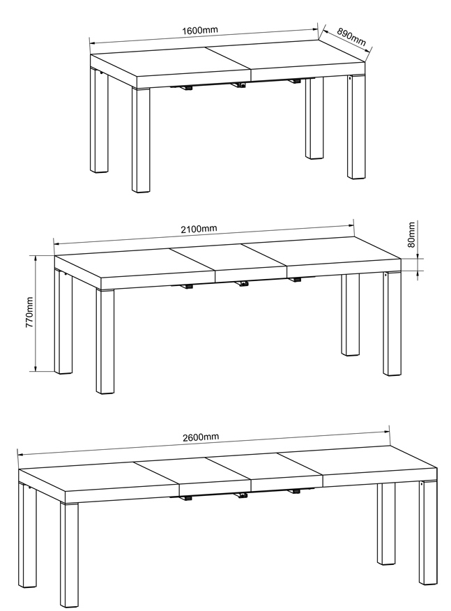 Stół Capru Duo wymiary