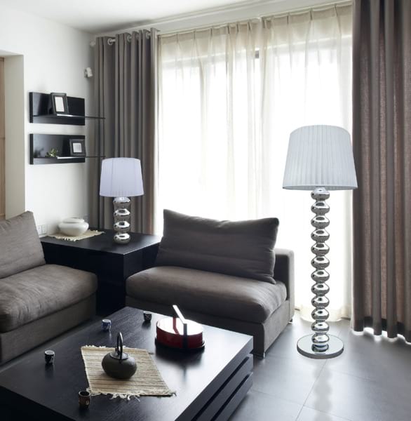 Lampa Deco Floor Zuma-Line Biała - aranżacja