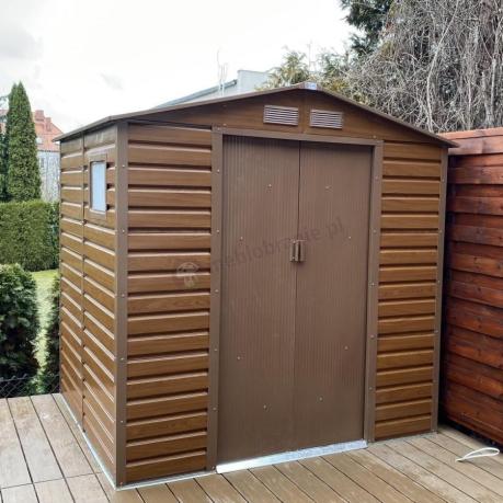 Domek narzędziowy blaszany drewnopodobny wood Dummer 213x195x213cm (3,7m2)