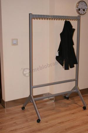 Wieszak do szatni stojący na 40 haczyków Metalik 100 cm