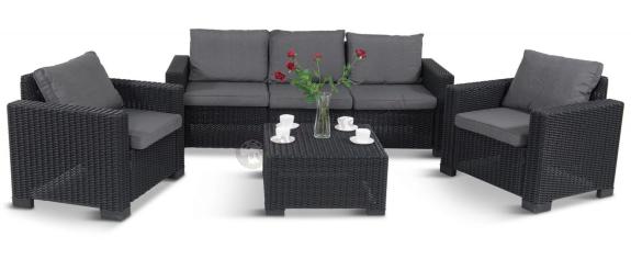Zestaw mebli ogrodowych California 3 Seater - Grafit