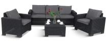 Zestaw mebli ogrodowych California 3 Seater - Grafit