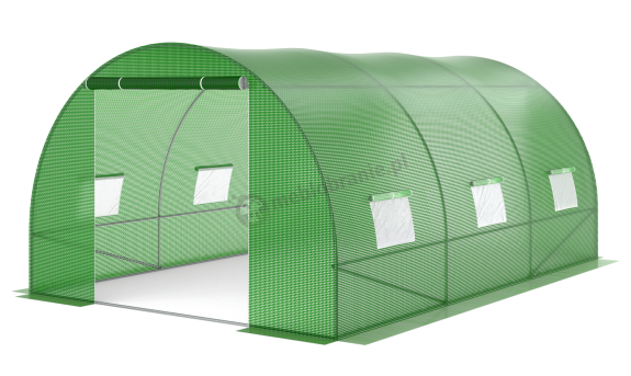Tunel foliowy metalowy 3x4,5m 13,5m2 zielony z folią zbrojoną