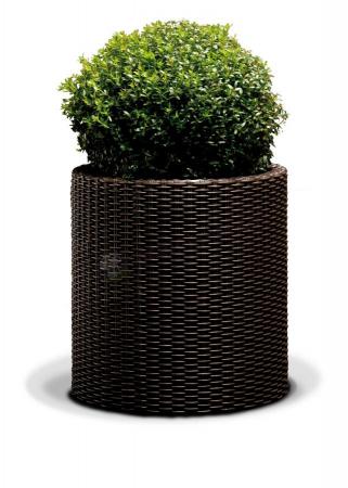 Cylindryczna doniczka Keter - Large Planter (L - 39L) - Brązowa