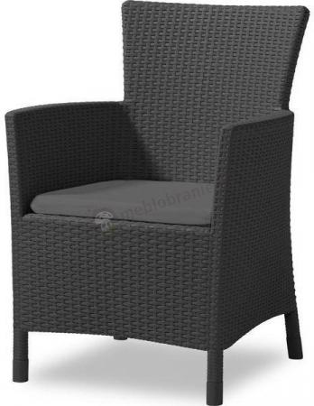 Fotel Rattan Style Iowa Grafitowy