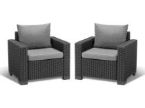 Fotele ogrodowe California Grafit