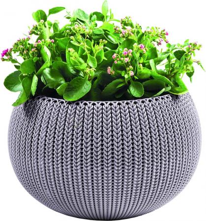 Doniczka wyplatana COZIES M - Purpurowy