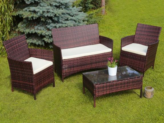 Meble z technorattanu Trimante Brown & Ecru