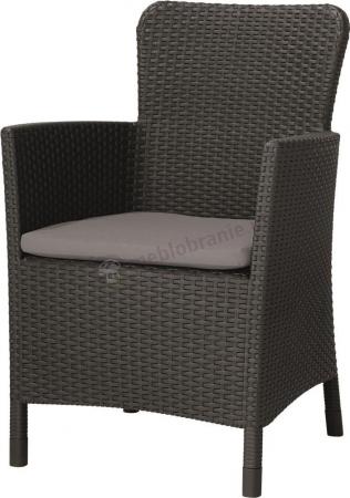 Fotel ogrodowy Rattan Style Miami DC Grafitowy