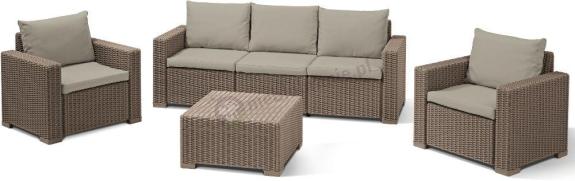 Zestaw mebli ogrodowych California 3 Seater - Cappuccino