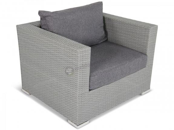 Fotel technorattanowy NILAMITO Grey & Grey