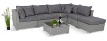 Meble z technorattanu modułowe do ogrodu Nilamito VIII Grey & Grey