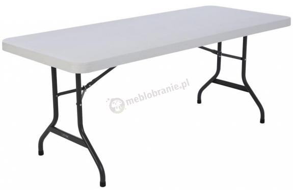 Stół cateringowy rozkładany 183 cm biały granit