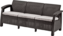 OUTLET - Sofa 3 osobowa Corfu Love Seat Max - brązowa