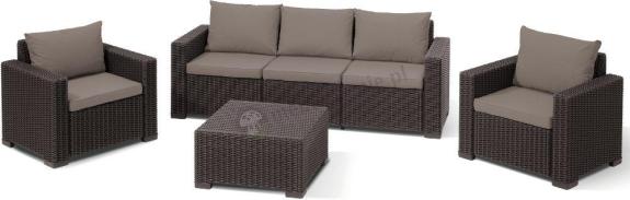 Zestaw mebli ogrodowych California 3 Seater - Brąz