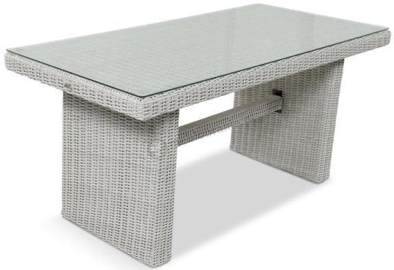 Stół ogrodowy z technorattanu LIGURITO 140x70 Off-White Elite