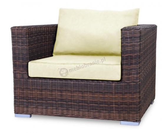 Fotel z technorattanu LIGURITO Brown Elite & Ecru
