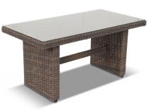 Stół ogrodowy z technorattanu LIGURITO 140x70 Brown Elite