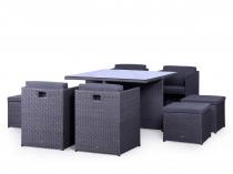 Meble na taras technorattan CUBIOSO Grey & Grey