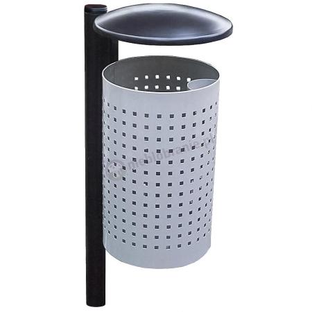 Kosz miejski z siatki metalowej z daszkiem KZ 2