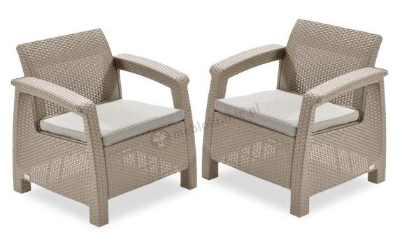 Zestaw foteli Corfu Duo Curver Cappuccino