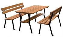 Meble ogrodowe drewniane stalowe Nelia 150cm