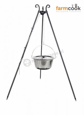 Kociołek nierdzewny Inox 14L na trójnogu Viking - Farmcook